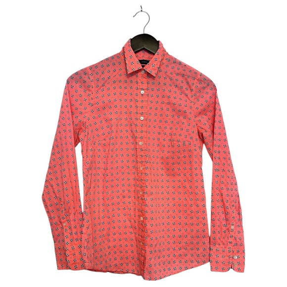 J. Crew Tops - J.Crew Perfect Shirt Floral Button Down Cotton Blouse Size 2 Office Workwear